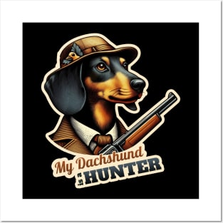 Hunter Dachshund Posters and Art